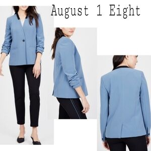 August 1 EightContrast Neck Blazer. NWT. Med